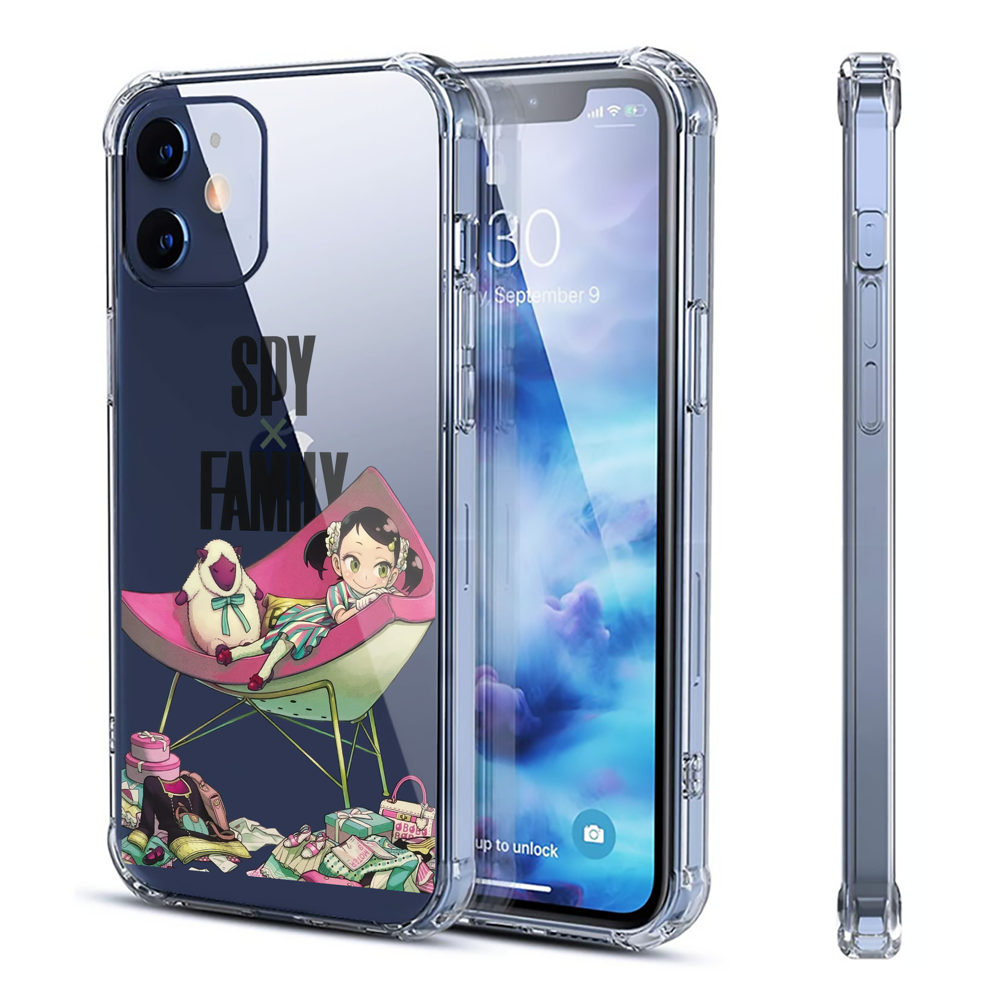 （画像用） SPY×FAMILY间谍家家酒 【iPhone 12シリーズ対応】透明スマホケース（クリアソフトケース）